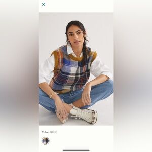 ANTHROPOLOGIE Maeve Sweater Vest Sz Medium